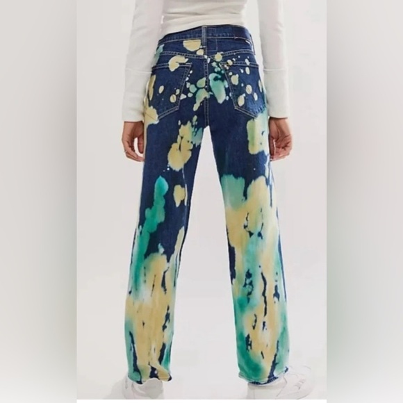 MOTHER SUPERIOR The Thrasher Flood Jeans Lava Lamp BLUE/GREEN/YELLOW Size 26 NEW - Picture 11 of 11